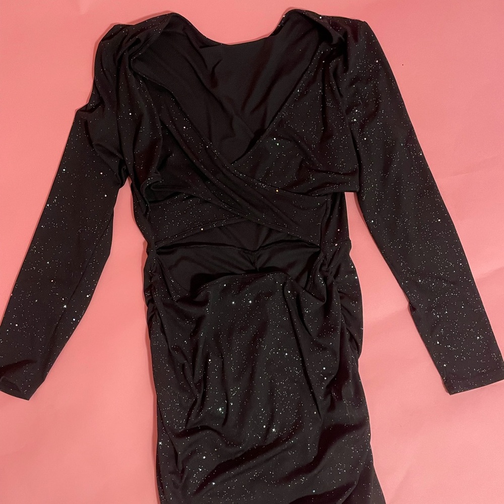 Black Sparkly Bodycon Dress